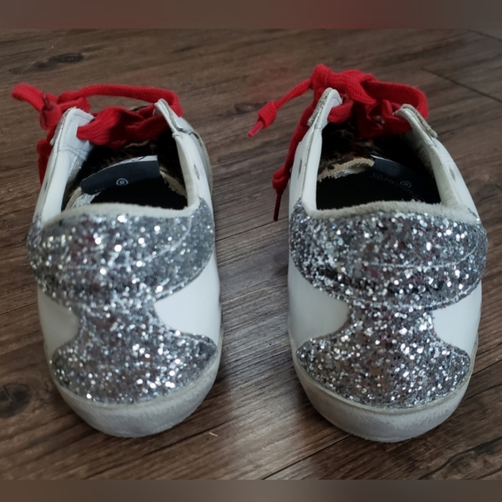 Golden Goose Leopard Print Distressed Sneakers EU 39 - Picture 3 of 6